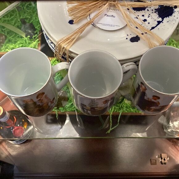 Set of 3, Official Norman Rockwell Collectible Mug with 24K Trim Vintage - Picture 5 of 10